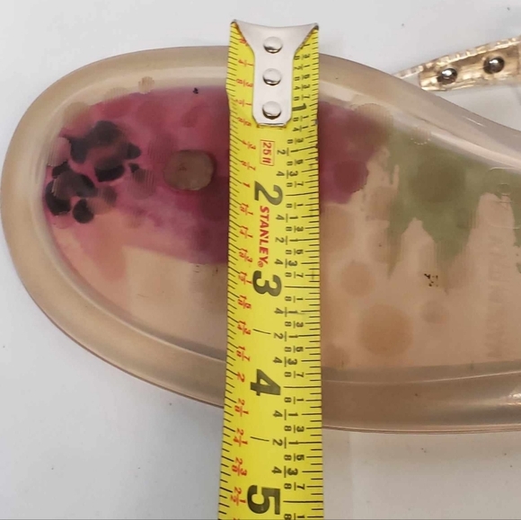 Jimmy Choo Made in Italy Jelly Sandals Clear Multicoloured Print Size 40 - Picture 8 of 11